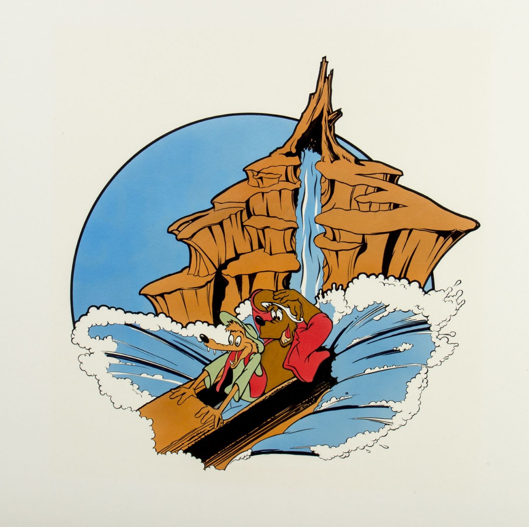 Original "Splash Mountain" PreOpening Painting. Van Eaton Galleries