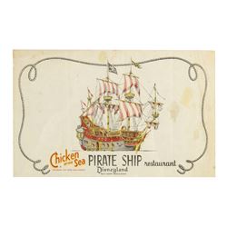 "Pirate Ship Restaurant" Placemat.