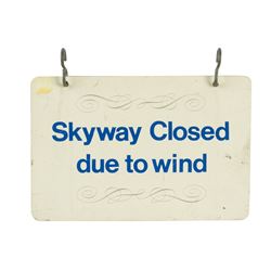 "Skyway Closed due to Wind" Sign.