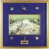 Image 1 : "A World on the Move - Tomorrowland 1967-1989" Framed Pin Set.