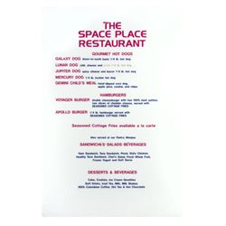 "The Space Place" Restaurant Menu Sign.