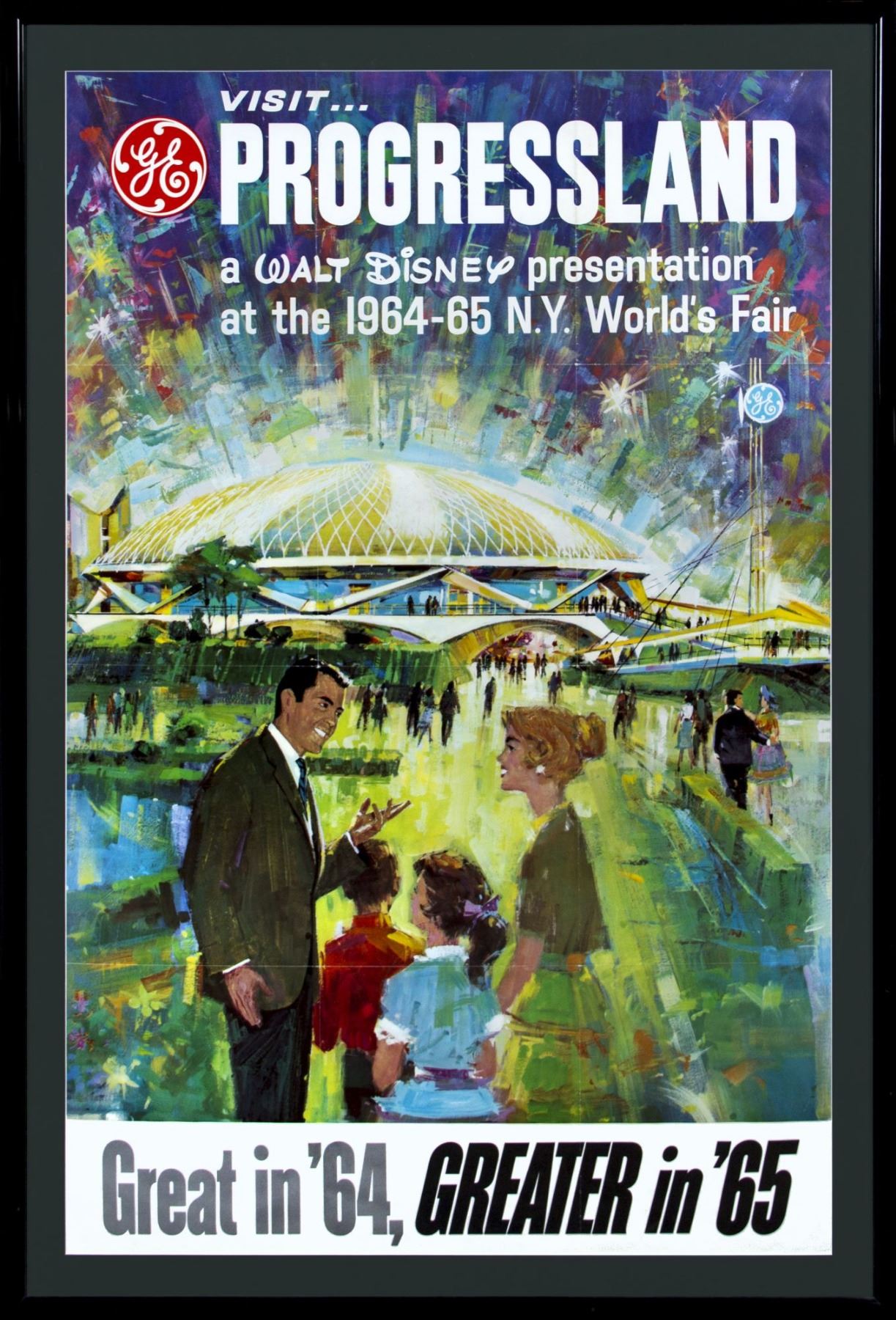 World/'s Fair New York City 1964 Progressland Vintage Poster Print Tourism Art