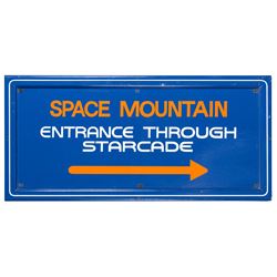 "Space Mountain" Entrance Sign.
