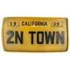 Image 1 : "2N TOWN" Prop License Plate.