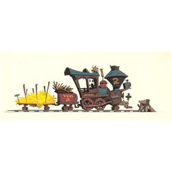 Mickey Mouse Club Steam Engine Concept Painting.