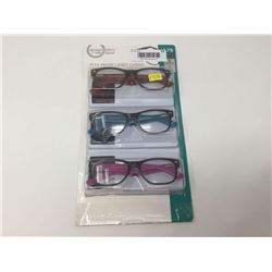 Lot of 3 foster grant full frame magnifier glasses 1.75