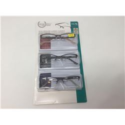 Lot of 3 foster grant semi rimless magnifier glasses 1.75