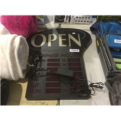 Open Neon Business Sign