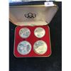 Image 1 : 1976 MONTREAL OLYMPIC CUSTOM COIN SET! SERIES #1..4.2oz SILVER