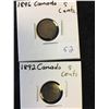Image 1 : 1892 AND 1896 CANADA 5 CENTS!
