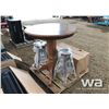 Image 2 : SOLID WOOD BAR TABLE & (4) CHAIRS