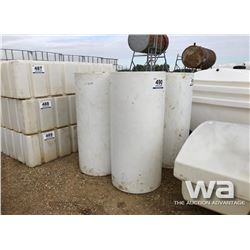 (2) 150 GAL. UPRIGHT POLY TANKS