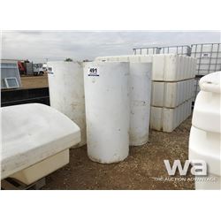 (2) 150 GAL. UPRIGHT POLY TANKS