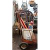 Image 3 : VINTAGE 2 WHEEL SHOP CART W/VINTAGE SPRAYERS/FIRE EXTINGUISHERS