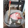 Image 1 : VINTAGE GALVANIZED TUB, BUCKET & HATCHET
