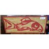 Image 1 : NATIVE CARVED SALMON PLAQUE SIGNED