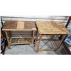Image 1 : TWO UNFINISHED SIDE TABLES