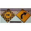 Image 1 : TWO ORIGINAL ROAD SIGNS