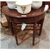 Image 1 : MAHOGANY DEMI LUNE HALL TABLE W/DRAWER