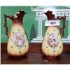 Image 1 : PAIR VICTORIAN PORCELAIN PITCHERS
