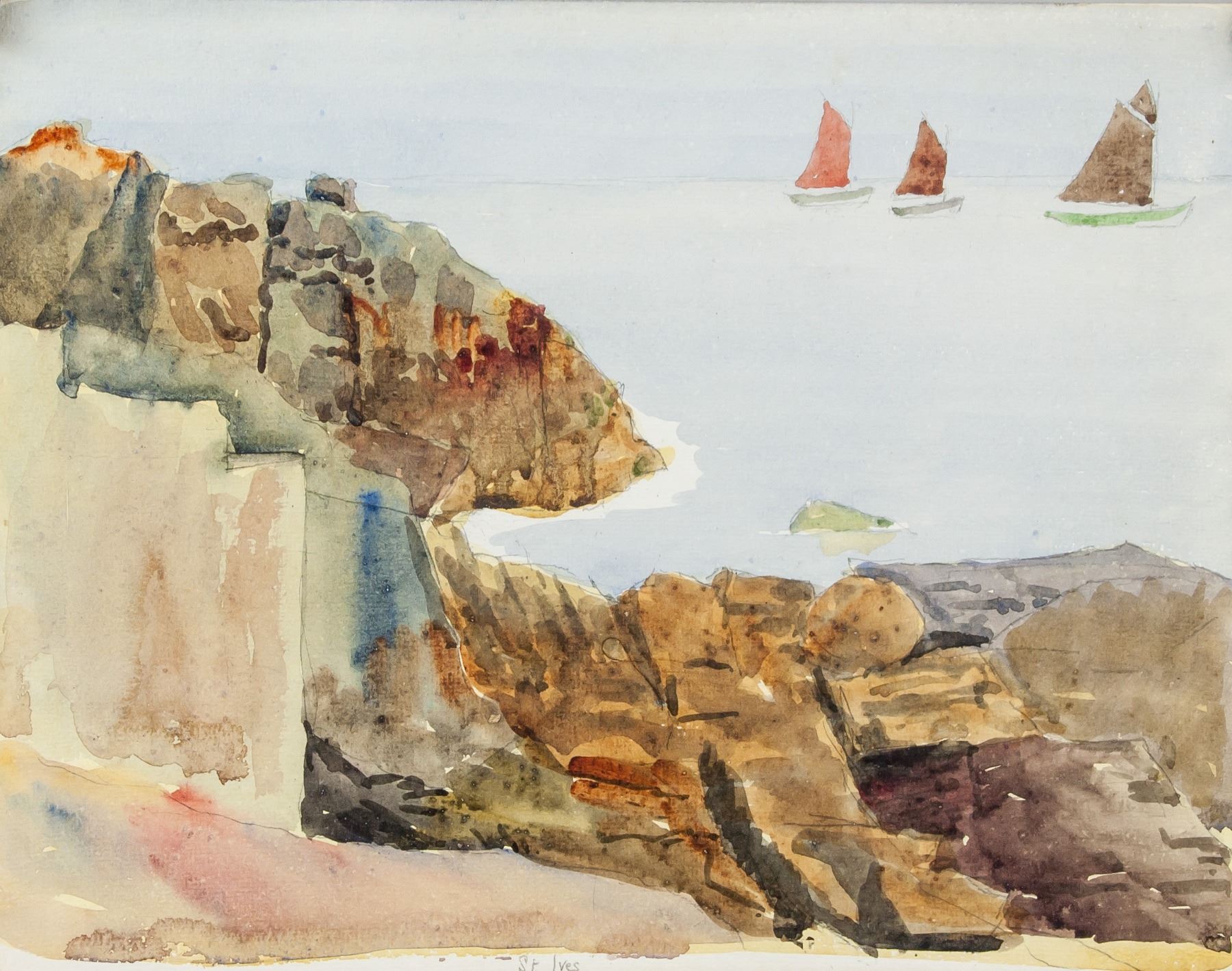 WINIFRED NICHOLSON UK 18931981 Watercolor St Ives