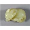 Image 3 : Chinese White Jade Model of Recumbent Fu Lion