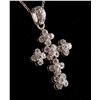 Image 3 : 750 Gold Diamond Cross Necklace