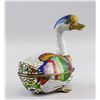 Image 2 : Chinese Republic Cloisonne Goose Form Case