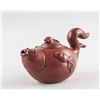 Image 2 : Chinese Zisha Gold Fish Teapot with Artist Mark