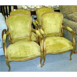 4 French Provincial Style Armchairs