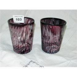 Slag Glass Half Pints