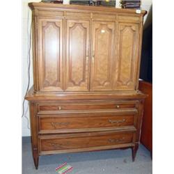 Armoire and pair of Lamps