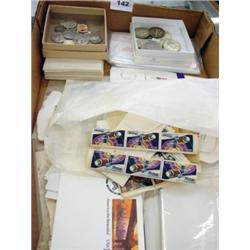 Assorted US Coins and Stamps