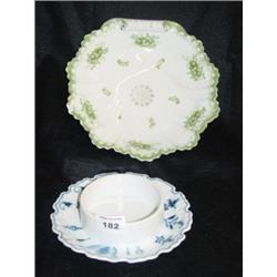 Meissen Dip Bowl and German Oyster Bowl