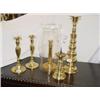 Image 1 : Group of Brass Candlesticks