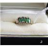 Image 1 : Four Emerald Ring with Tiny Diamonds.
