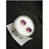 Image 1 : Pair, Oval Amethyst Earrings, Approximately 2 Ct. tw