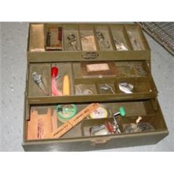 Vintage Fishign Tackle and Box