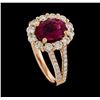 Image 4 : 1.73 ctw Tourmaline and Diamond Ring - 14KT Rose Gold