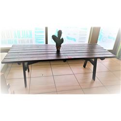 Large Rustic Wooden Picnic Table 8' x 3'3" x 30"H