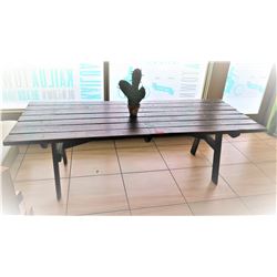 Large Rustic Wooden Picnic Table 8' x 3'3  x 30 H