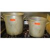 Image 1 : 2 Large Stock Pots (15" Dia, 15" H & 13" Dia, 12.5" H)