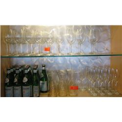 Approx. 33 Qty Stemmed Glasses, 6 Carafes