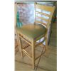 Image 3 : Qty 7 Wooden Bar Height Chairs w/Padded Seats (seat height 30.5")