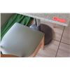 Image 3 : Granite Sand Color Table w/Metal Base (24" x 30 x 29.5" H) & Two Waymar Chairs