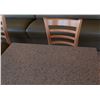 Image 5 : Granite Sand Color Table w/Metal Base (24" x 30 x 29.5" H) & Two Waymar Chairs