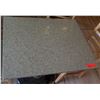 Image 3 : Granite Sand Color Table w/Metal Base (24" x 30 x 29.5" H) & Two Waymar Chairs