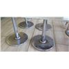 Image 6 : Qty 4 Granite Sand Color Tables w/Metal Base (24" x 30 x 29.5" H), Random Chipped Corners/Edges