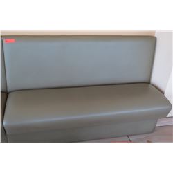 Long Upholstered Wall Bench, 59  wide, 19  deep, 17  seat height