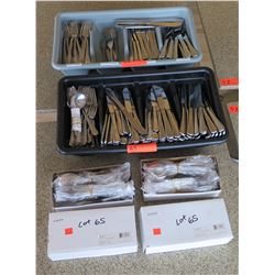 Large Lot of Flatware (Some New): Knives, Forks, Spoons